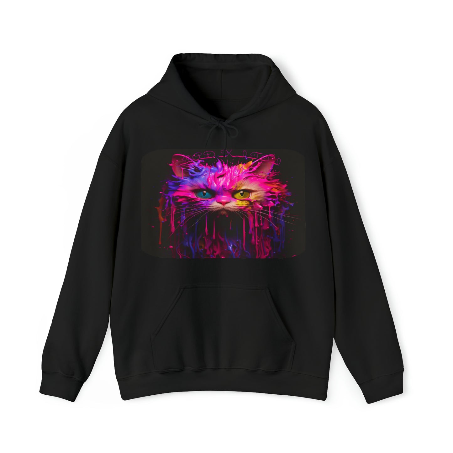 BAD KITTI CUSTOM Graphics Unisex Heavy Blend™ Hooded Sweatshirt_Paint Drip